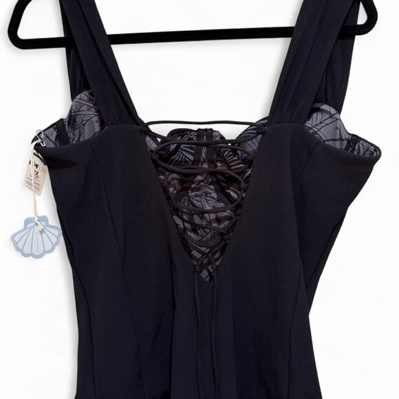 BNWT Black Popflex Active Boardwalk Bombshell One Piece Swimsuit 2X - Picture 4 of 8